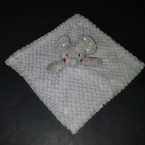 Gray Elephant Lovey Plush Baby Toy Pink Cheeks Stuffed Animal Soft RN 130369